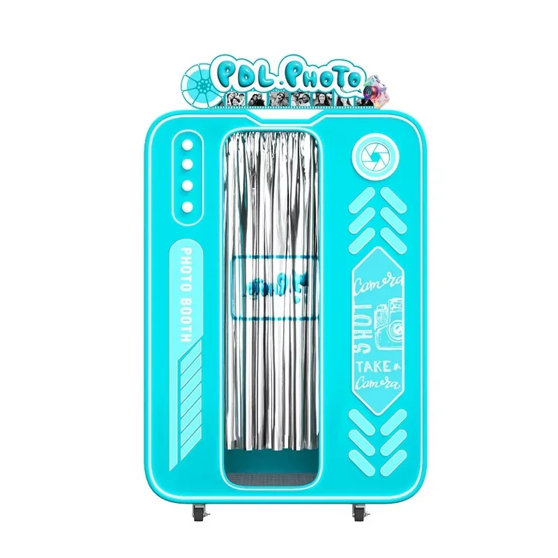 Closed Quick Print Digital Selfie Machine Instant Coin Photo Booth Vending Machine with Camera Compatibility