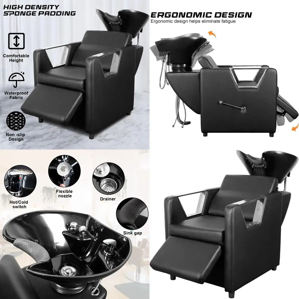 

Adjustable ABS Shampoo Bowl Sink with Leg Support for Salon and Spa Use