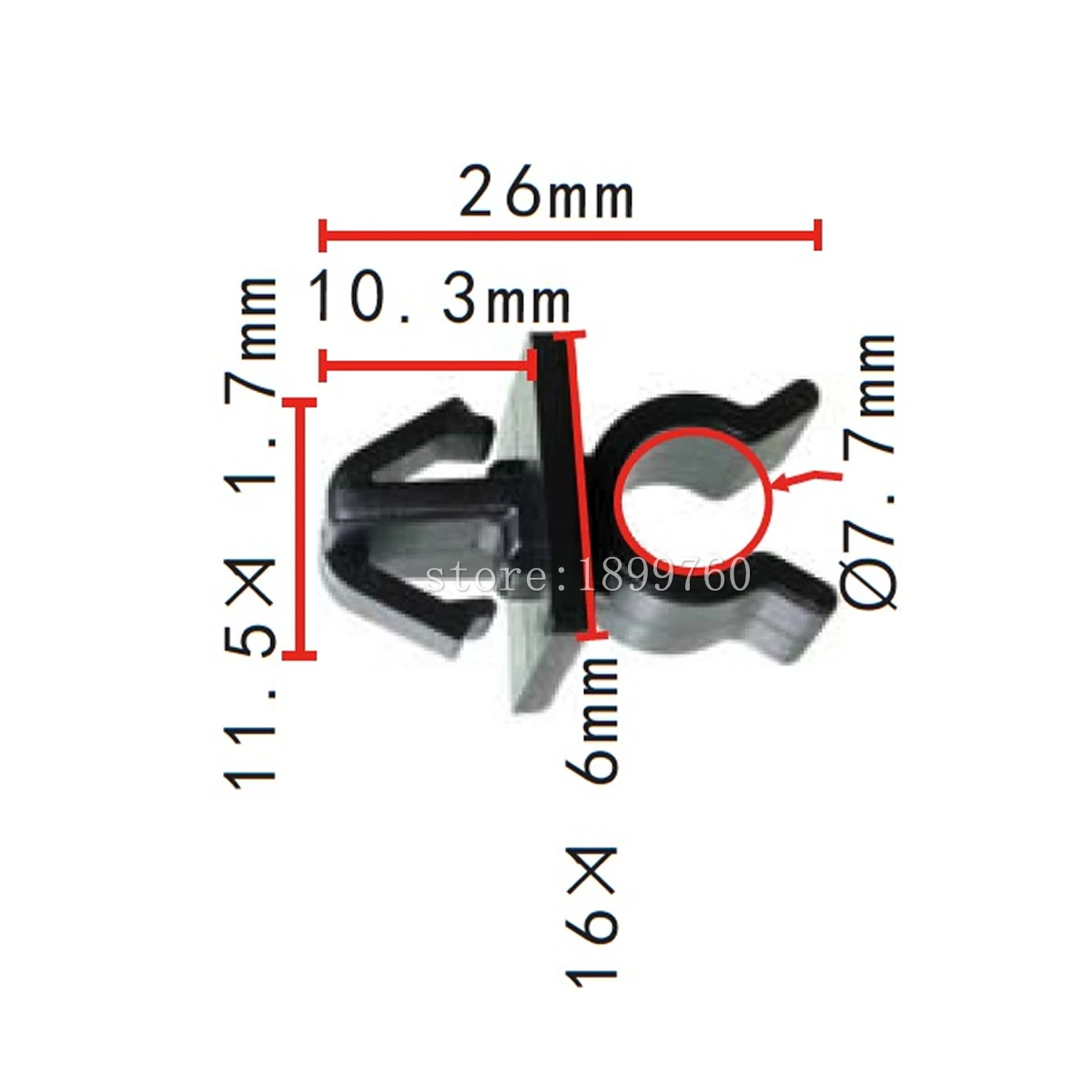 50/100/500x OEM Bonnet Stay Rod Holder for Mazda L20656652A