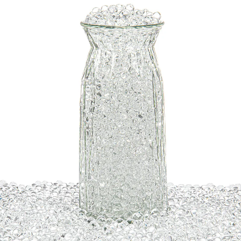 

5,000pcs Clear Water Gel Jelly Beads Vase Filler Beads Hydrogel Potted Crystal Mud Soil for Candle Making Wedding Centerpiece