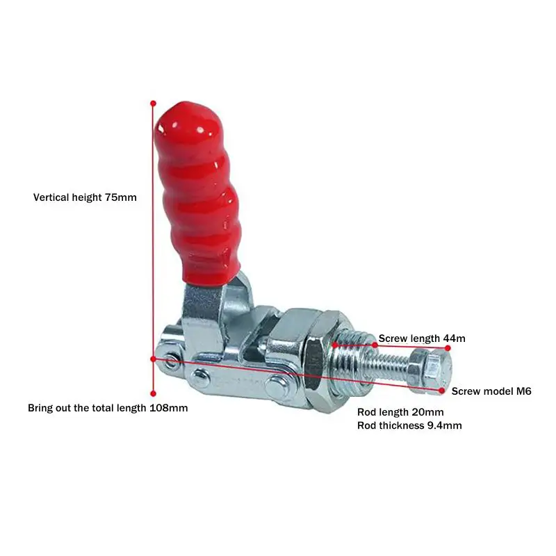 GH-36202M Toggle Clamp For Woodworking Welding Electronic Equipment 91kg 200lb Capacity Quick-Release Push-Pull Clamp Tools view 4