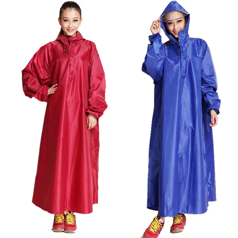 

Waterproof Poncho Women Hiking Increase Motorcycle Singles Man Bike Riding Rain Coat Girls with Cuff Poncho Rain Jacket