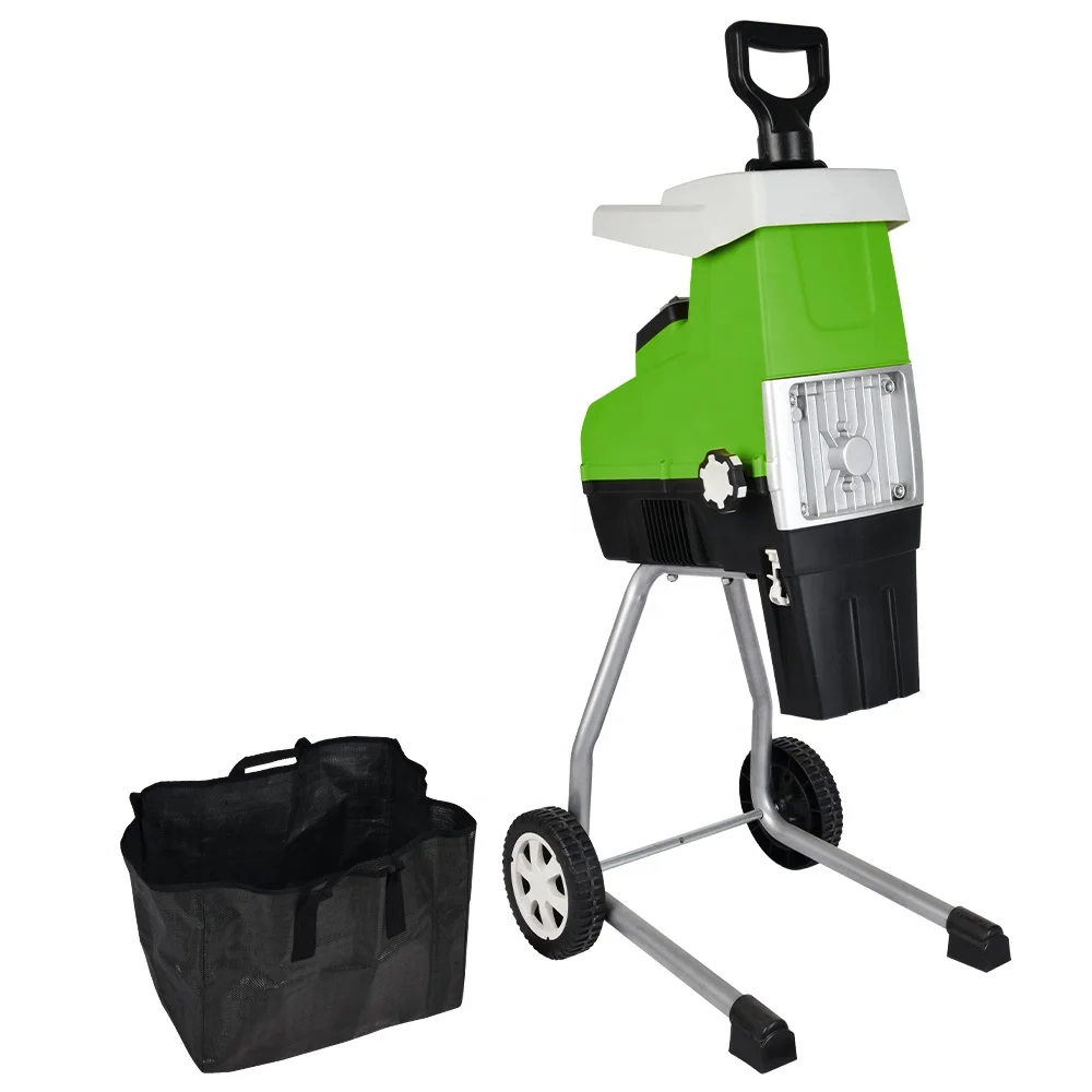Vertak 2800W Garden Branch Shredder Machine Household Portable Industrial Grade Garden Wood Chipper with 30L Big Collecting Bag