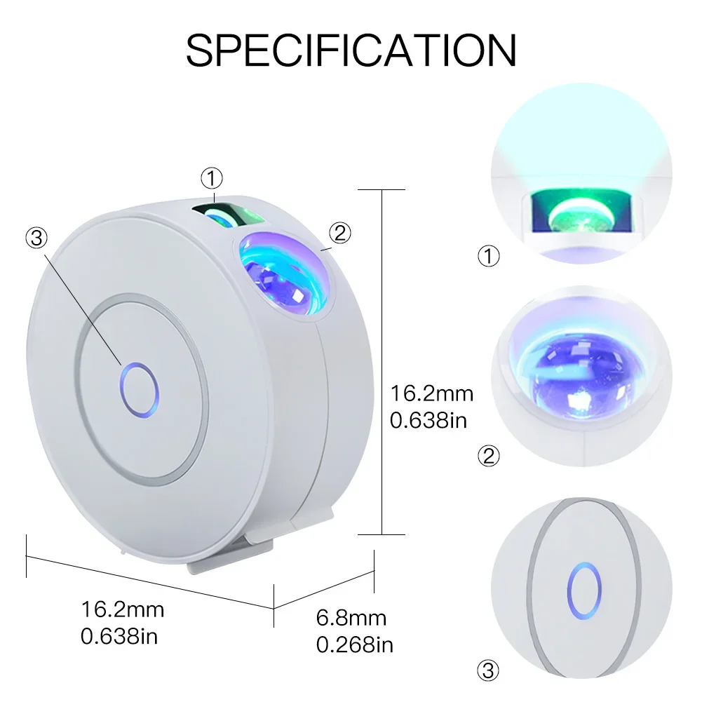 Smart Star Projector Galaxy Cloud/Moving Ocean Wave Star Sky WiFi Night Light Projector Alexa Google Home Tuya Smart Compatible