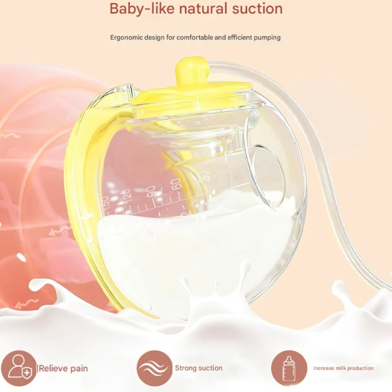 Easy to Clean 27mm Flange Wearable Breast Pump Cups Clear Collection Cups