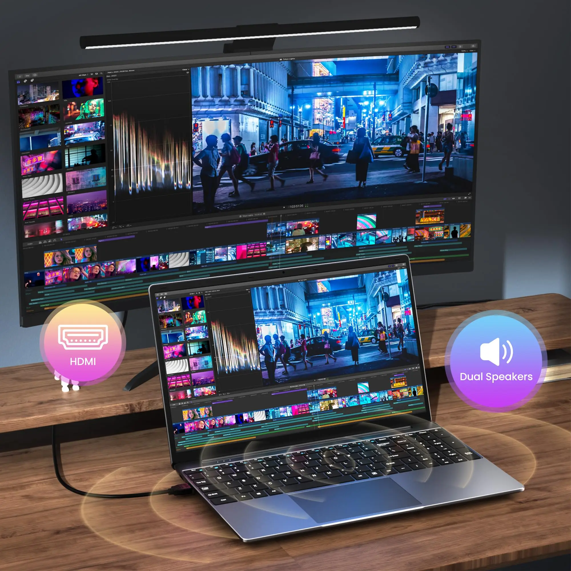 Portátil Jumper con pantalla FHD de 15,6 pulgadas, 16 GB de RAM, SSD de 512 GB (con capacidad de expansión de 512 GB mediante tarjeta TF), procesador 6500Y (hasta 3,4 GHz), portátil ligero para uso empresarial y estudiantil, 2 altavoces estéreo, puerto tipo C, USB 3.0, teclado numérico.