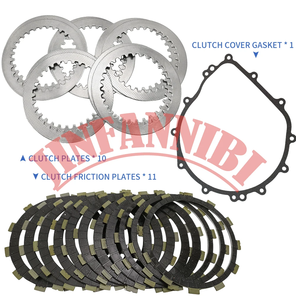 Clutch Friction Steel Plates Kit For Yamaha YXZ1000R SS EPS YXZ10Y 2017 2018 2019 2020 2021 2022 2023