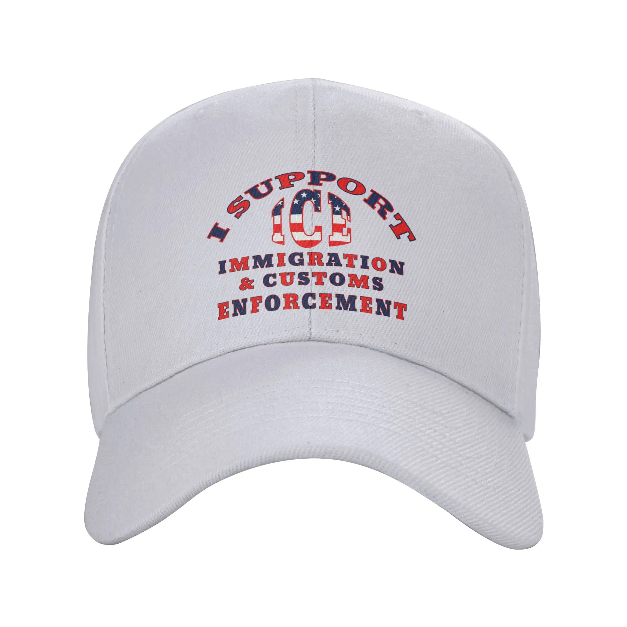 

I SUPPORT ICE IMMIGRATION CUSTOMS ENFORCEMENT Baseball Cap Fitted Retro Men Trucker Hat Wholesale Custom Kpop Rock Baseball Caps