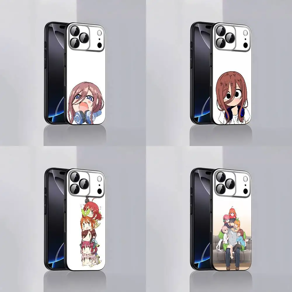 

Girl Q-Quintessential Quintuplets Phone Case For iPhone 17,16,15,14,13,12,Pro,Max,Plus,E,SE4,Air,Mini Black Soft Cover