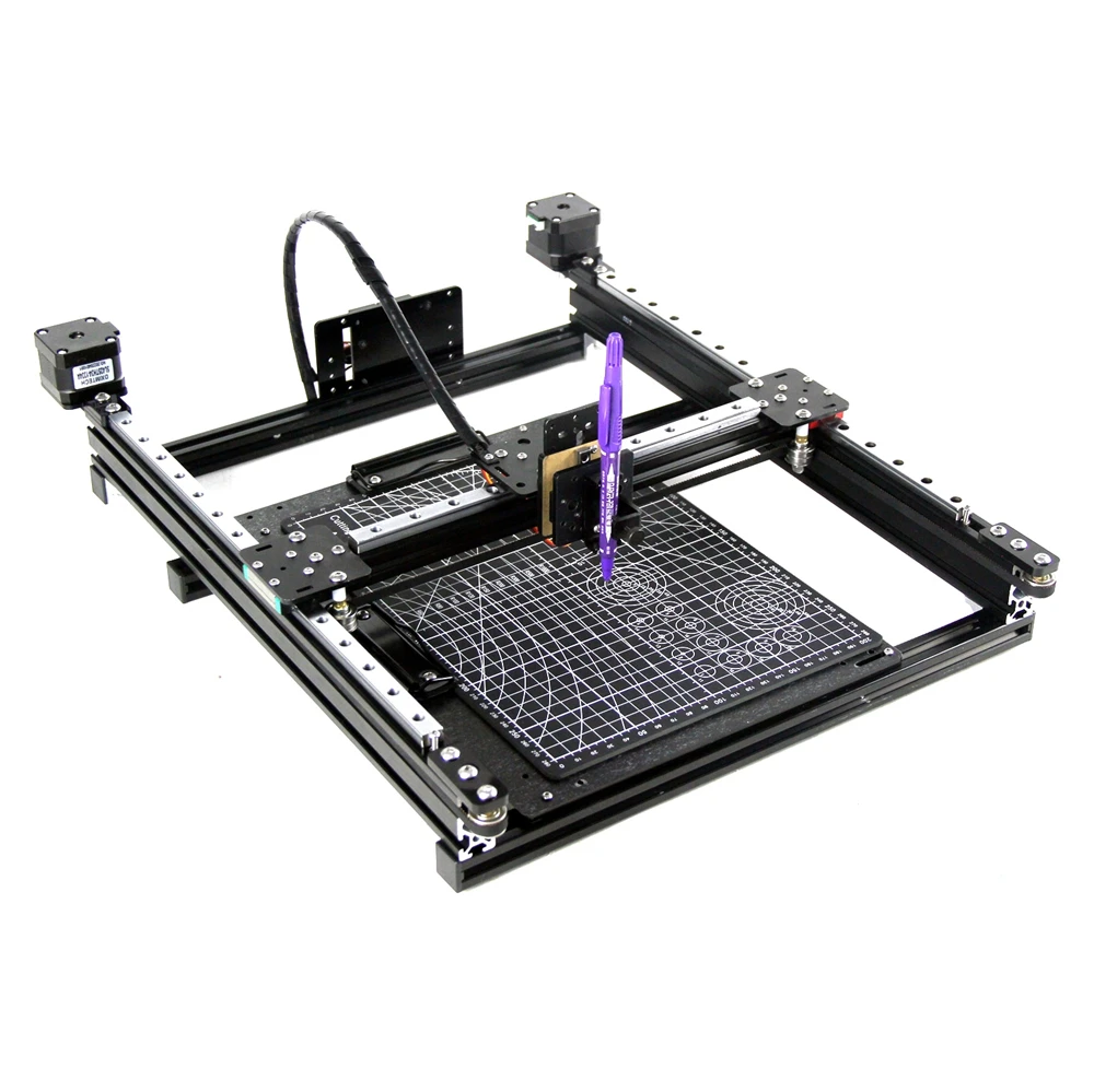 Imagem -02 - Guia Ferroviário Caneta Desenho Robô Máquina Faça Você Mesmo Desmontado Letras Xy-plotter para Esboço Escrita Ebb Placa-mãe a4 a3 a2 a1 a0