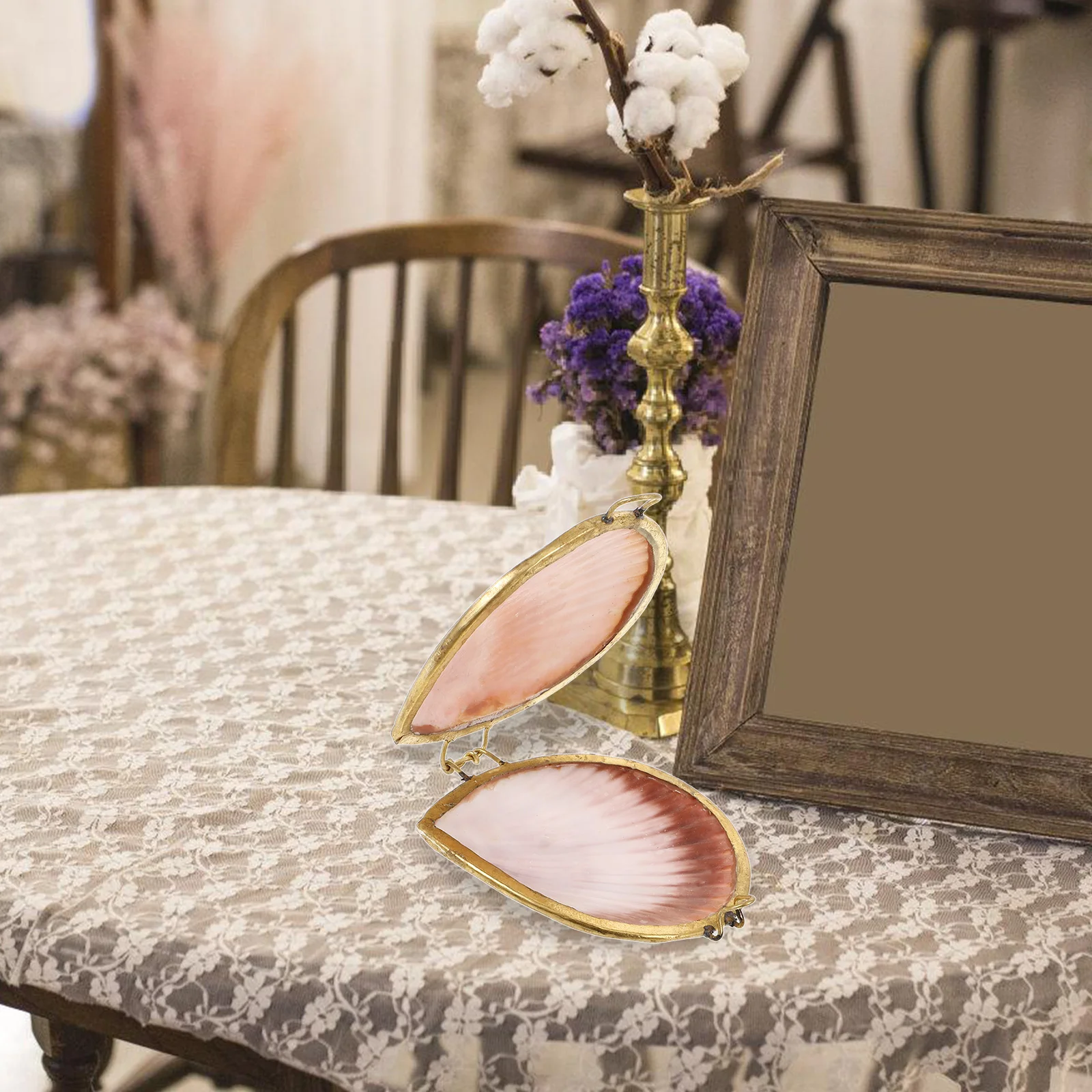 

Шкатулка для драгоценностей в форме ракушки, чехол для хранения колец, серег, ожерелья, подарочная коробка, небольшой контейнер для безделушек, органайзер для путешествий