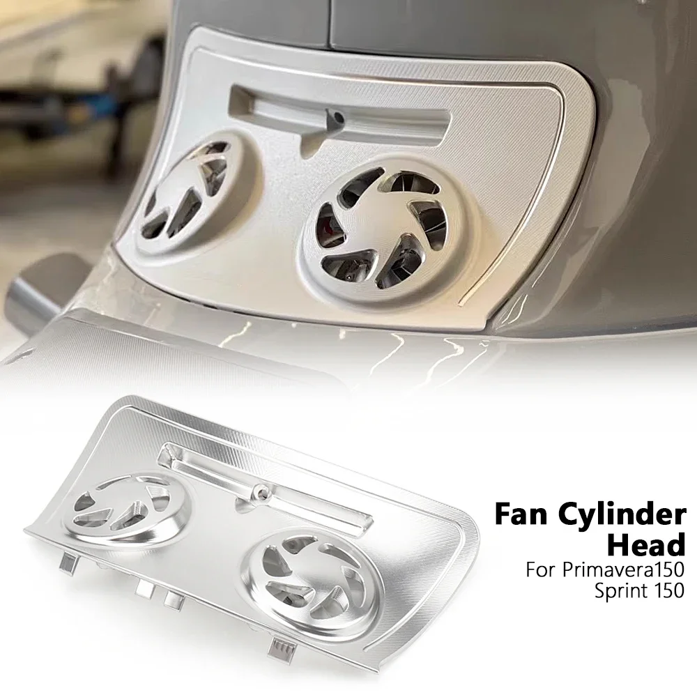 

Motorcycle Aluminum Cylinder Head Protector Scooter Fan Cooling Cover Decorative Guard For Vespa Sprint 150 Primavera 150