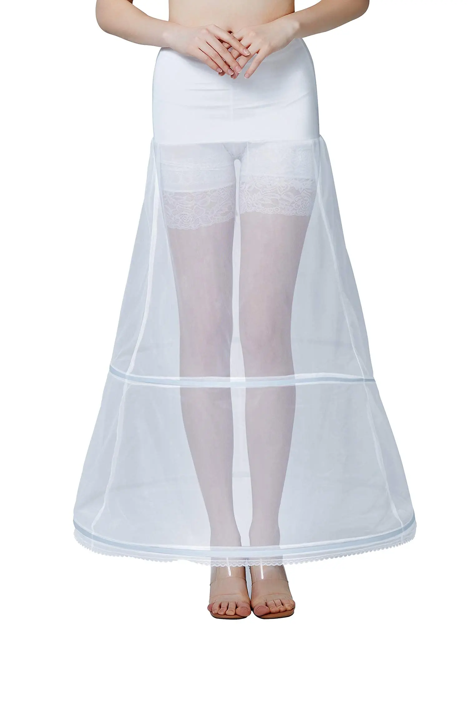 Robe de mariée trapèze longueur au sol, jupon antidérapant, 2023