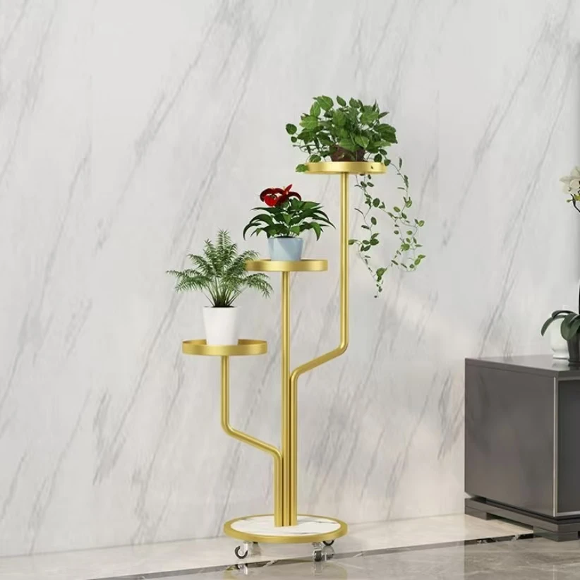 Best Selling Contemporary Large Gold Ironwork Flower Plant Stand Home Garden Decorative Pot for Everyday Use
