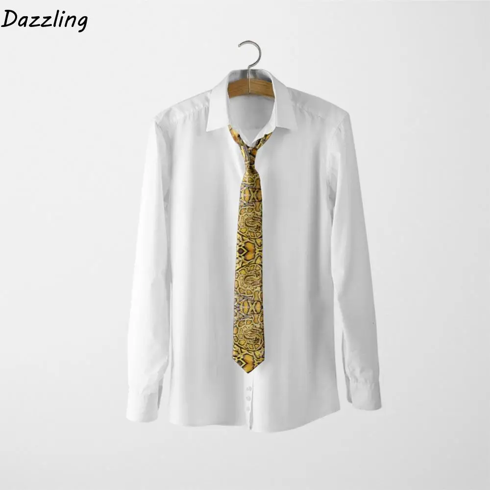 

Creative 8cm Leopard Print Tie Narrow Adjustable Snakeskin Print Tie Soft Hand Tied Men Necktie Unisex