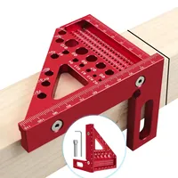 Carpenter Square - Multi-angle Set Square Precision T-square Aluminum Scribing Ruler for Woodworking, Construction and Engineers
