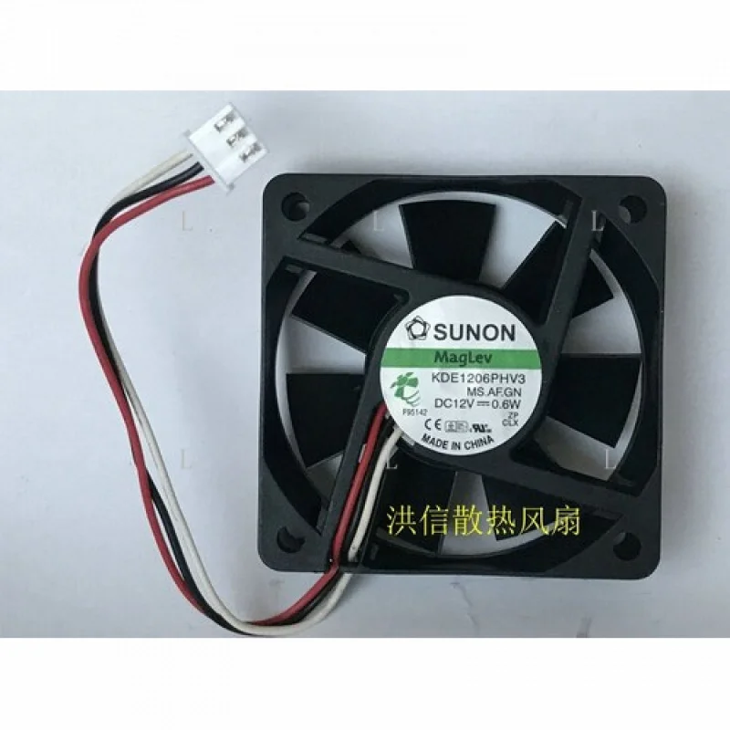 

L 1 шт. для вентилятора SUNON KDE1206PHV3 DC12V 0,6 Вт 6015 6 см 3 провода