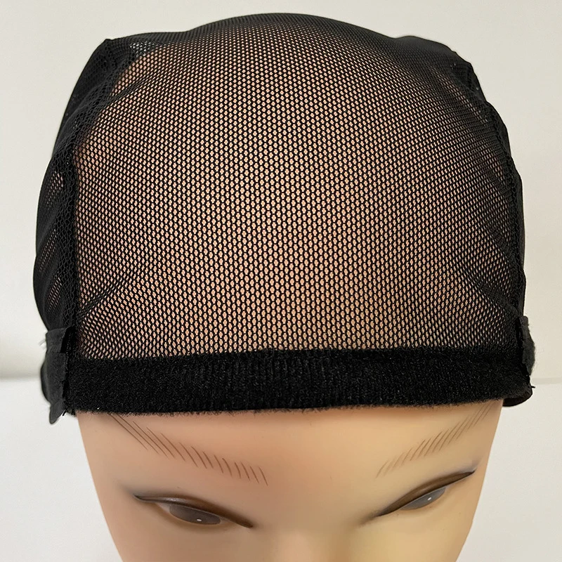 Wig Cap For Making Wigs 56cm With Adjustable Straps Stretch Weaving Black Women's Hair Nets Hat Wig Making Accessories Tool