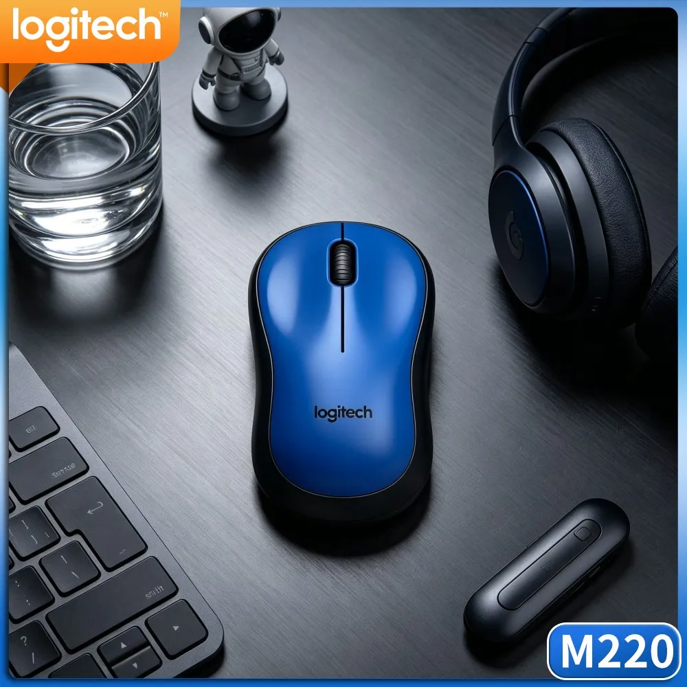 Logitech M220 Quiet Mouse Plug‑And‑Play Stable 2.4G Wireless Link For Windows Macos Laptop Desktop Home Office PC Mac Usage