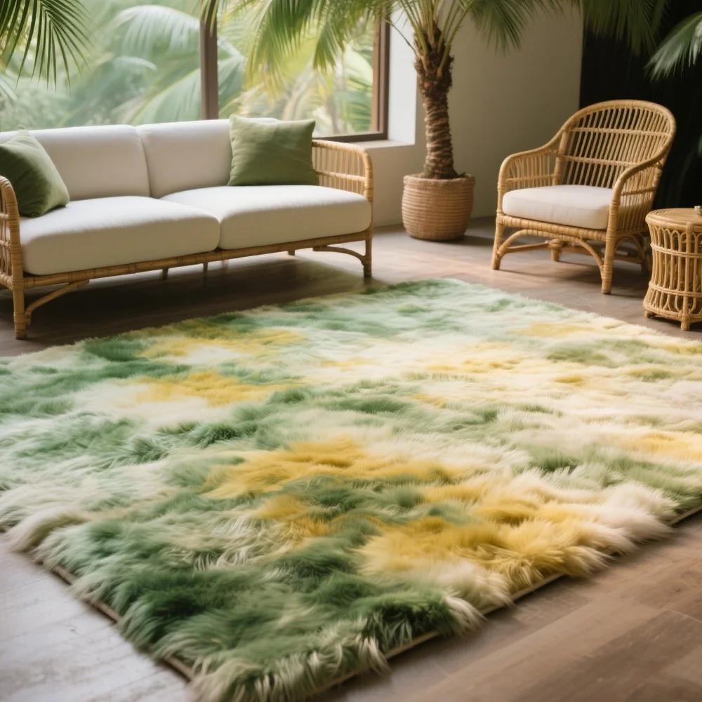 

VIKAMA Fashionably Printed Silk-Wool Carpet, the Focal Point of the Living Room, Showcasing Your Personal Charm​