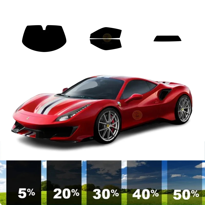 

precut Removable Window Tint Film For Car 100% UVR 5%-35%VLT Heat Insulation Carbon ﻿For FERRARI 488 SPIDER 2 DR COUPE 2015-2019