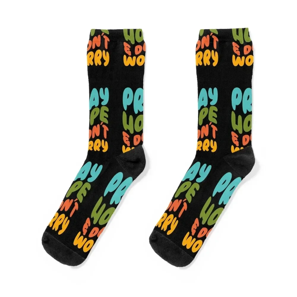 Pray hope and don't worry! Saint Padre Pio Socks soccer anti-slip happy retro Man Socks Women's