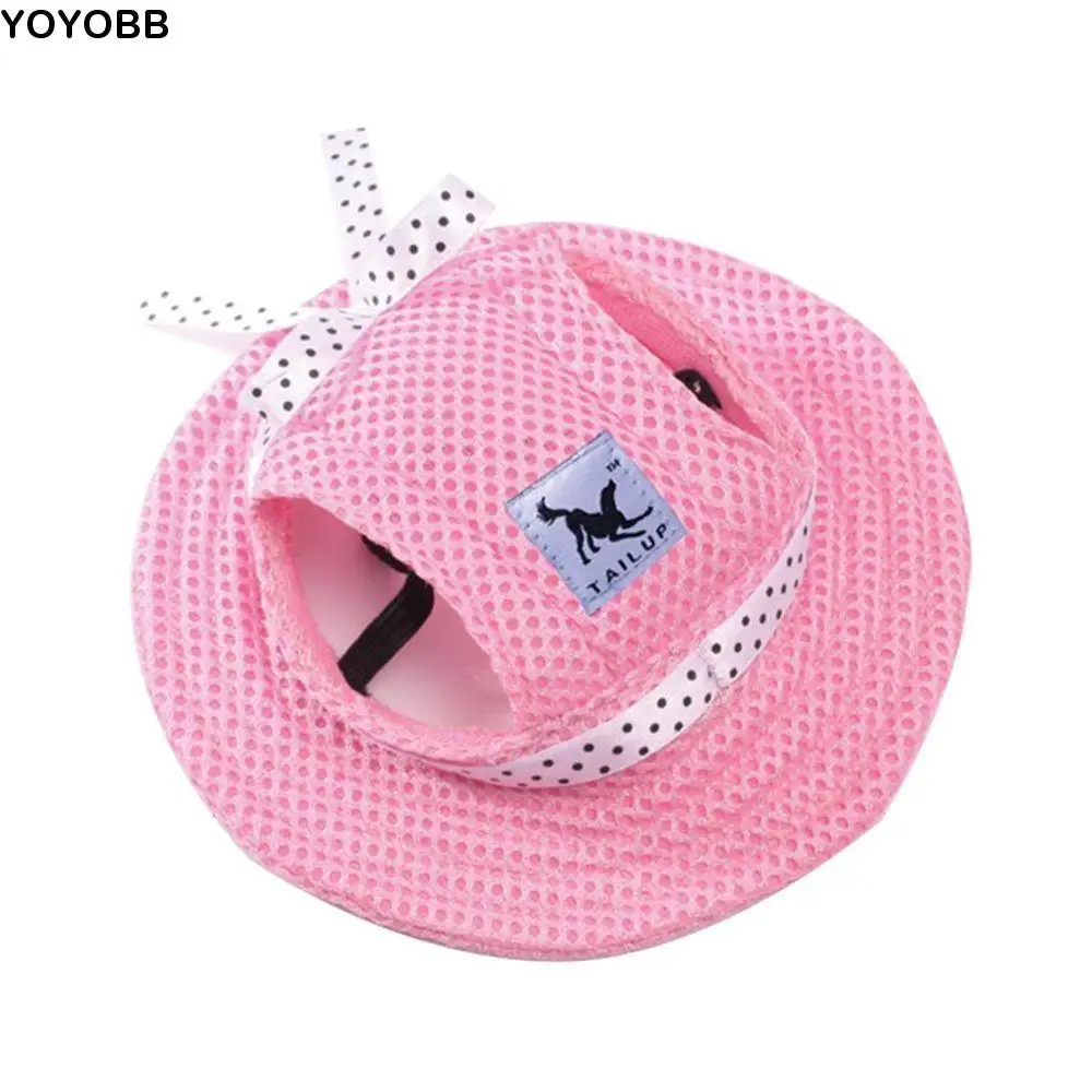 

Summer Mesh Cloth Sun Cap Canvas Sunhat Dog Caps Pet Products Cat Hat