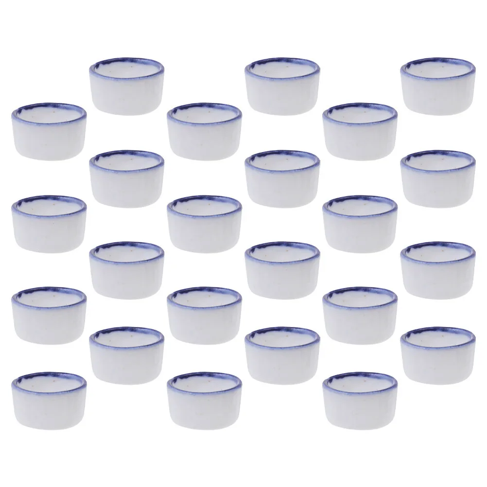 

24Pcs Reptile Ceramic Basins Mini Water Bowls Non-Slip Feeder Bowls for Small Pets Spider Scorpion Terrarium Feeding Dish