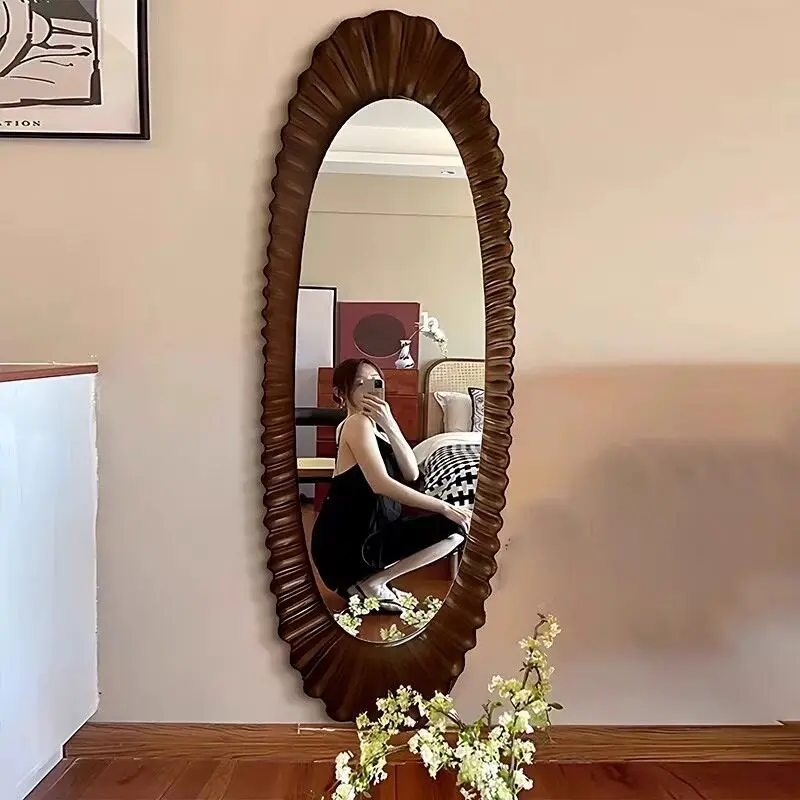 Standing Girls Mirror Living Room Moving Full Body Men Nordic Long Luxury Oval Girls Mirror Bathroom Espelhos Home Decorations