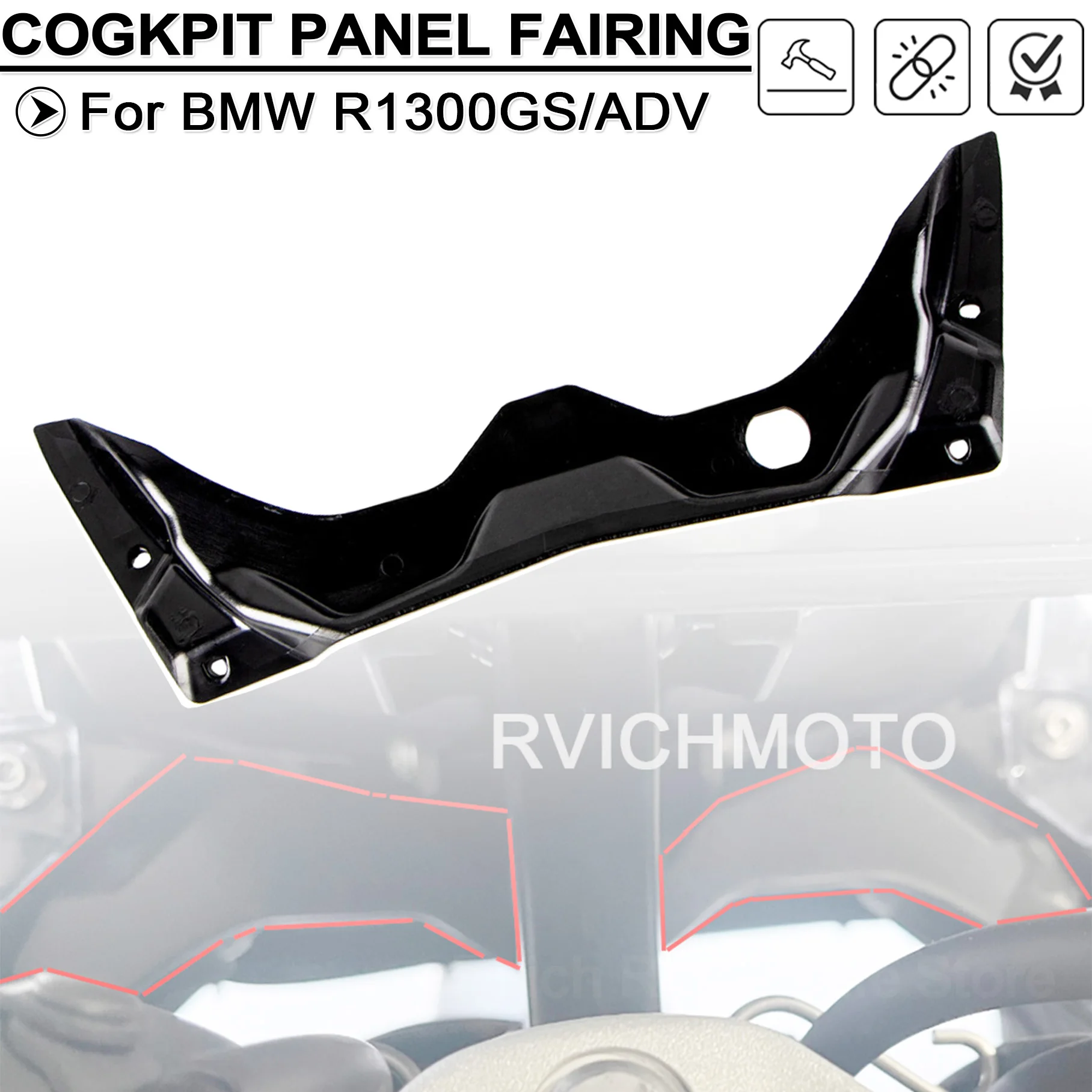 Motorcycle Cockpit Panel Fairing  Fork Shield Updraft Deflector AccessoriesFor BMW R1300GS R1300GSA R1300GS/ADV 2024 2025 2026