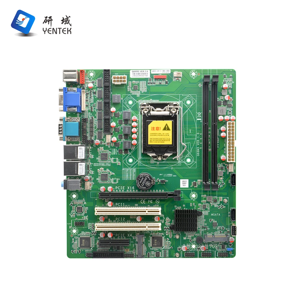 ضمان متوفر 3 سنوات معالج ATX Q85 LGA1150 I3 I5 I7 2 DDR3 HD VGA 2 LAN 11 USB PCIE Win10 Linux اللوحة الأم الصناعية