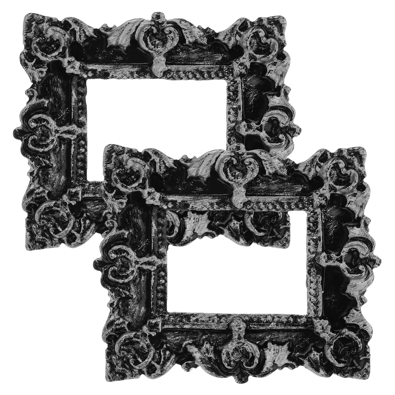 

2pcs Mini Picture Vintage Resin Frames Jewelry Display Decorative Photo Frame Bulk Small Frames For Home Decoration