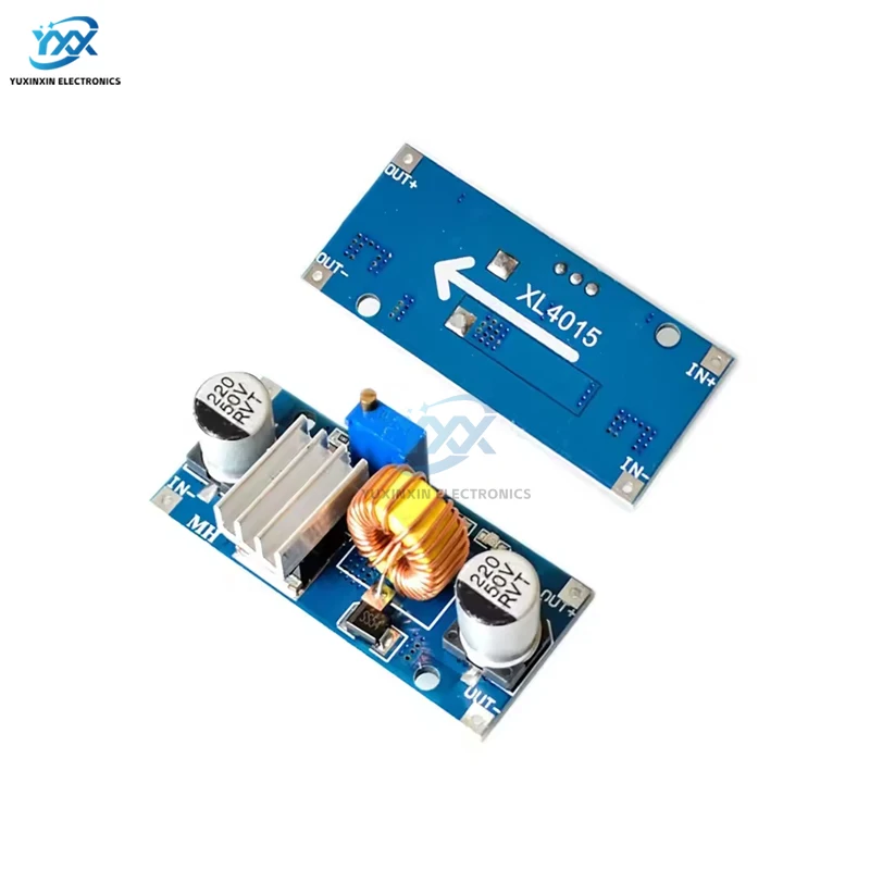 1PCS XL4015 DC-DC Step-Down Adjustable Power Supply Module 5A Lithium Charger 4V-38V 96% Efficiency DC Buck Converter Module