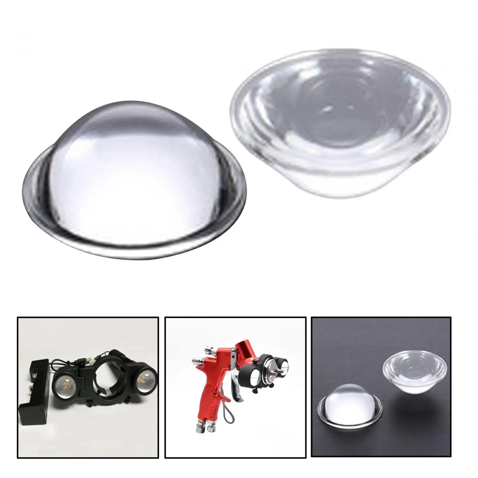 Spraying Machine Light Plano Convex Lenses Glass Painting Tools Accessory Spray Painting 27mm Diameter Clear Repair Assembly