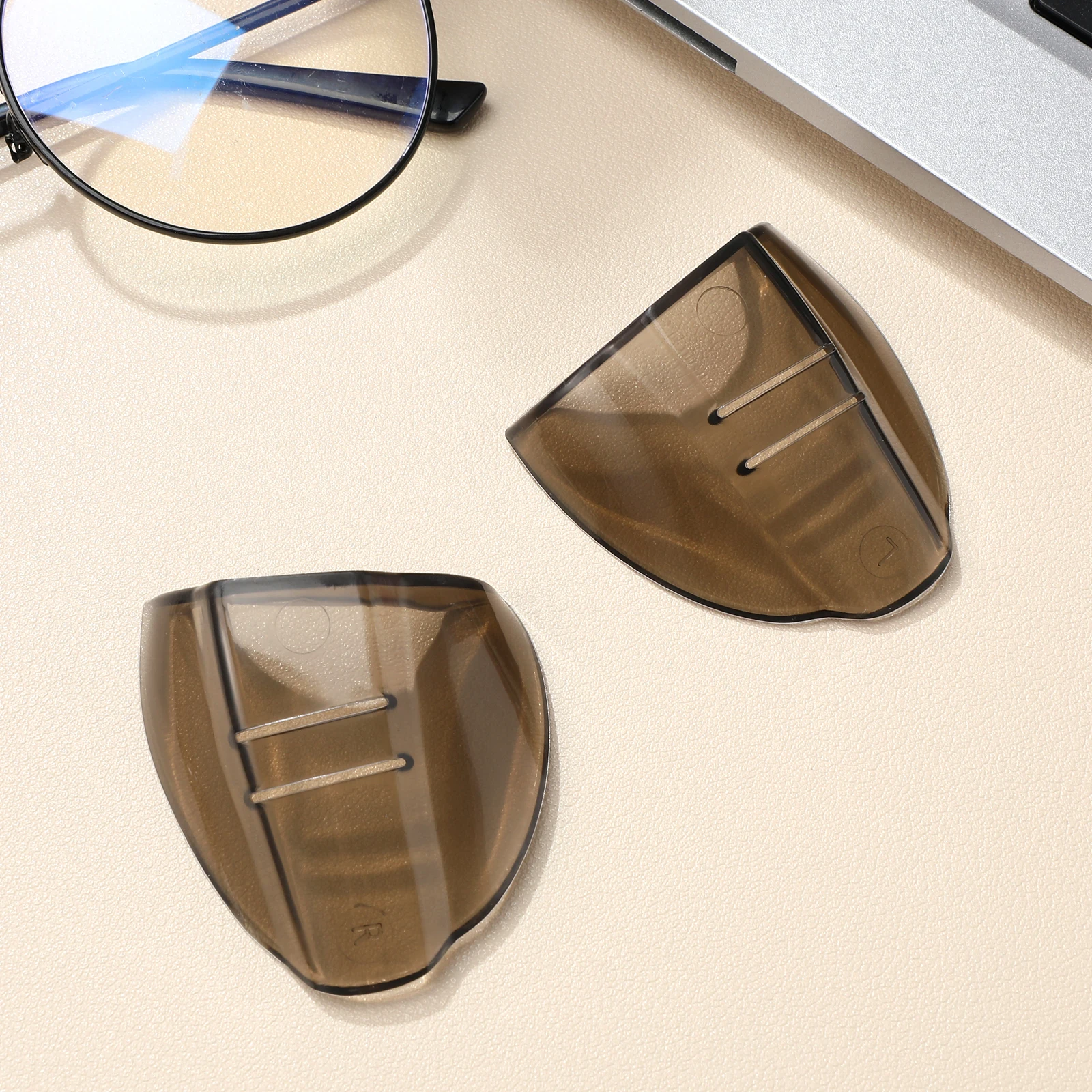 

2 Pairs Eyglasses Sideshield Protective Glasses Shelter Lightweight Tpu Eyewear Protector For Safety Goggles Dark Brown