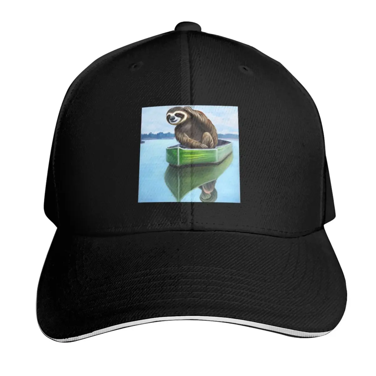 Captain sloth Baseball Cap Breathable Mesh Back Adjustable Buckle Closure Moisture Wicking Quick Dry