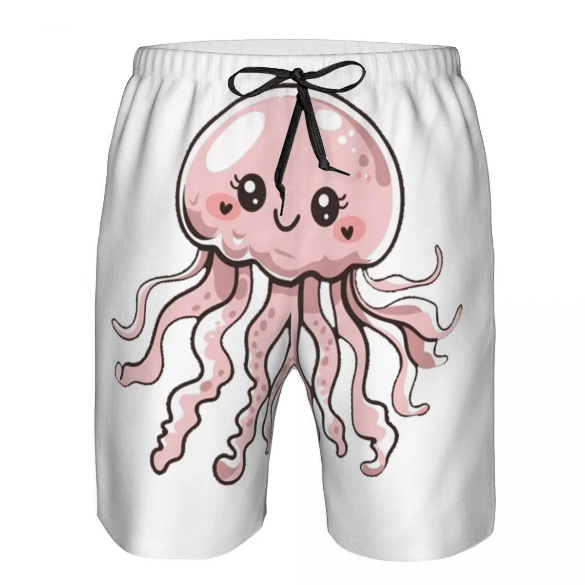 Cute Jellyfish Kawaii Design Trunks Beach Board Shorts Casual Quick Dry Swim Summer Men Pants