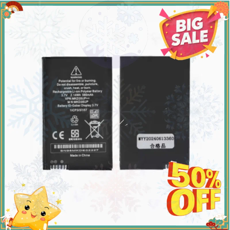New New MKD35UP Battery for BMW 5/6/7 Series GT X3 X4 X5 X6 730 530L Car Key Battery 580mAh MKD35UP++