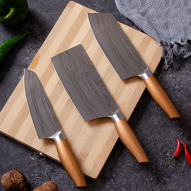 

Damascus Stainless Steel Kitchen Chef Knife Set Professional Japanese Meat Fish Slicing Vegetables Cutter Butcher Cleaver Knives