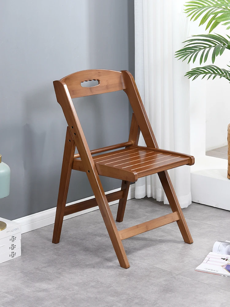 Backrest folding chair, dormitory simple stool, household bedroom simple dining chair, office meeting and training computer chai