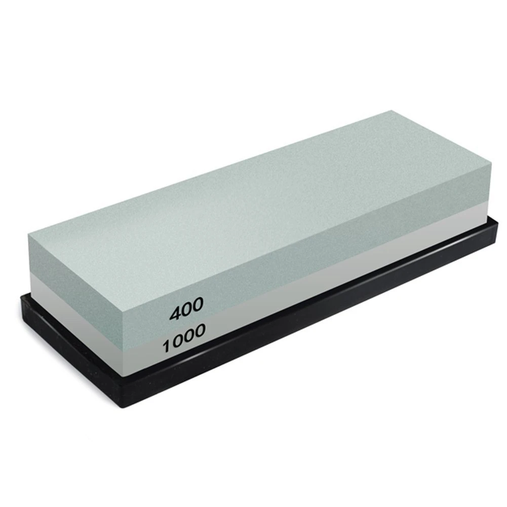 

2Pcs Whetstone, 2-IN-1 Sharpening Stone Waterstones, Knife Sharpener Rubber Stone Holder Included - 400/1000 Grit & 2000/6000 Gi