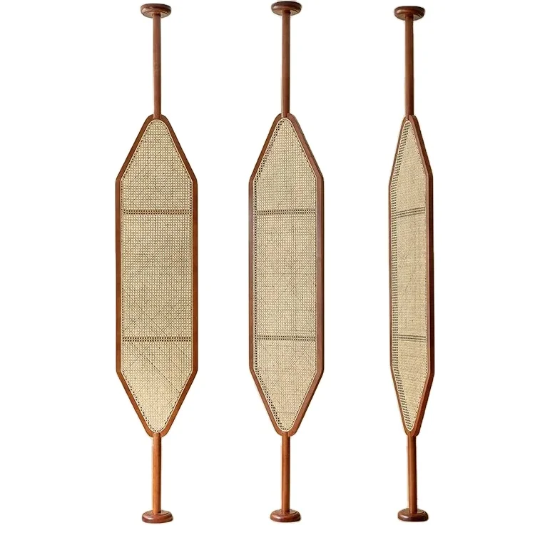 Japanese Rattan Woven Restaurant Guest House Teahouse Partition Simple Modern Entrance Porch Screen Can Be Rotated Screen