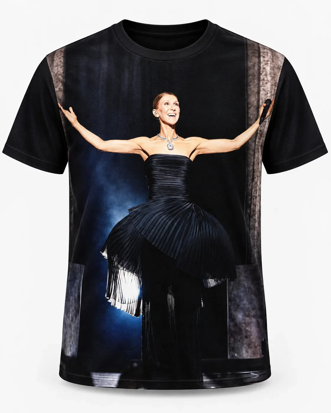 Celine Dion Paris 2026 Comeback Concert 3D Big Portrait Print T-Shirt Unisex Harajuku Streetwear Casual Short Sleeve Tees