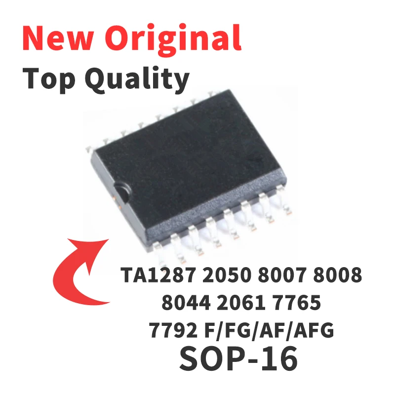 5 Pieces TA2050FG TA8007FG TA8008FG TA8044FG TA2061AFG TA7765AFG TA7792AFG TA1287FG SOP16 Chip IC Brand New and Original