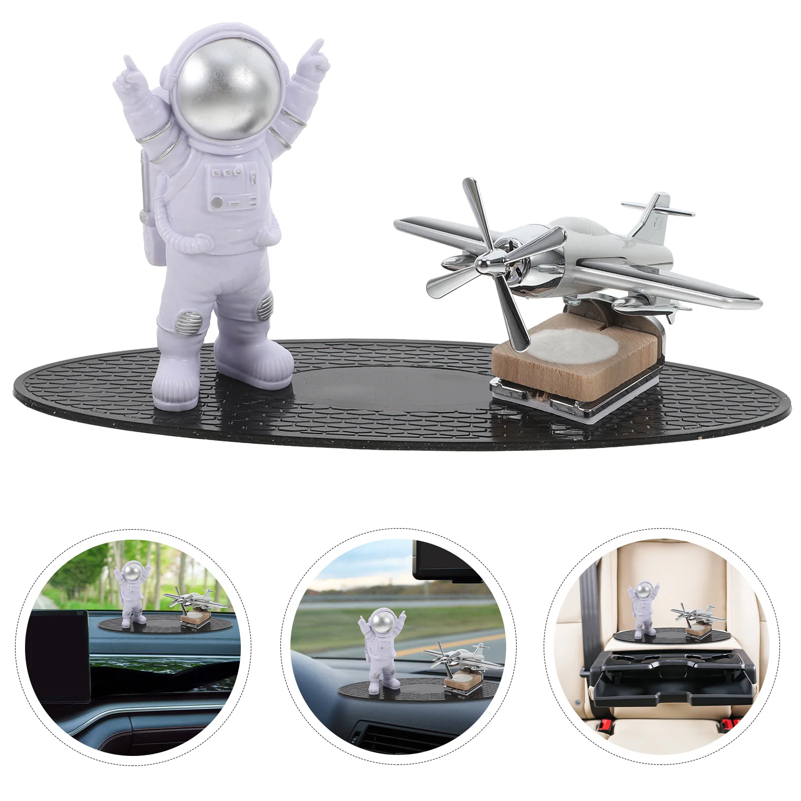 Astronaut Car Dashboard Ornament Solar Energy Airplane Perfume Ornament Automatic Car Freshener Diffuser for Car Decoration