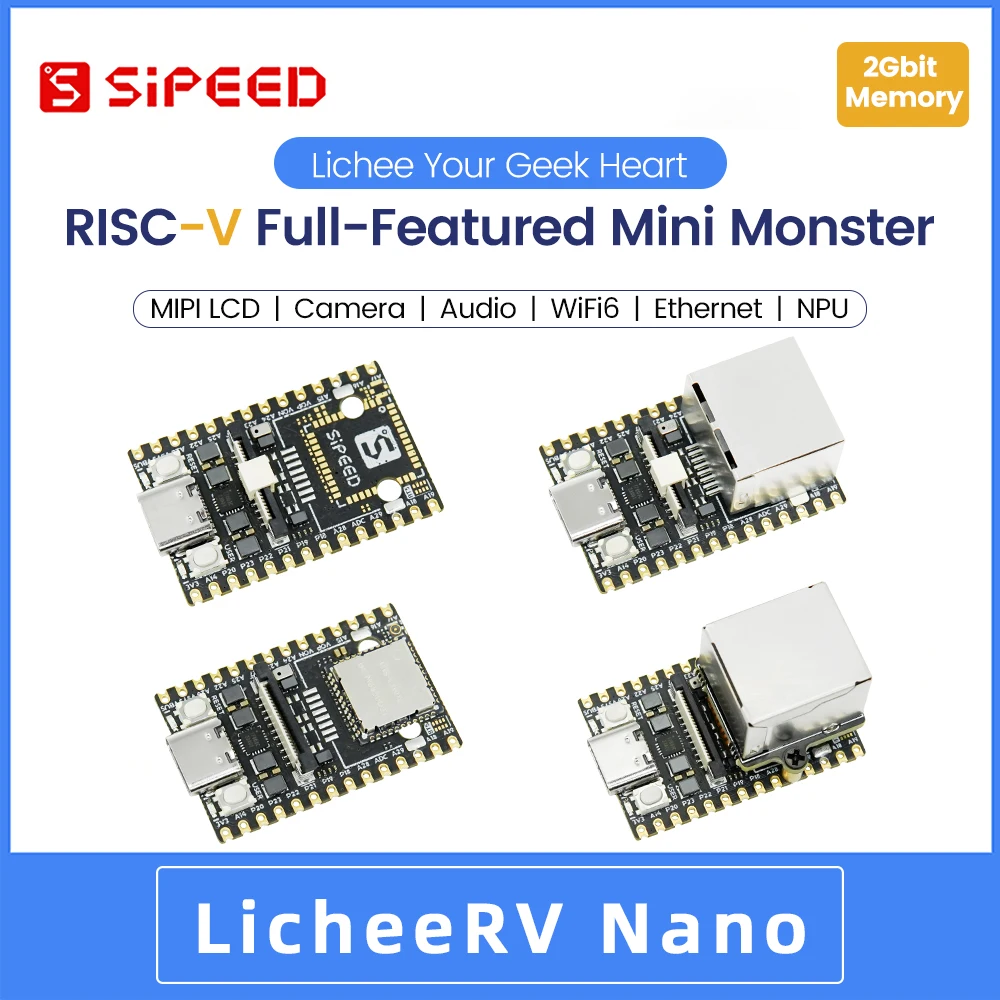 

Sipeed LicheeRV Nano SG2002 WIFI6 Ethernet AI Visual RISCV