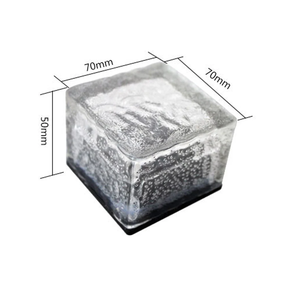 

4pcs Solar Glass Brick Light Waterproof Led Landscape Lighting For Garden Courtyard Patio Lawn Solar-Powered Weather