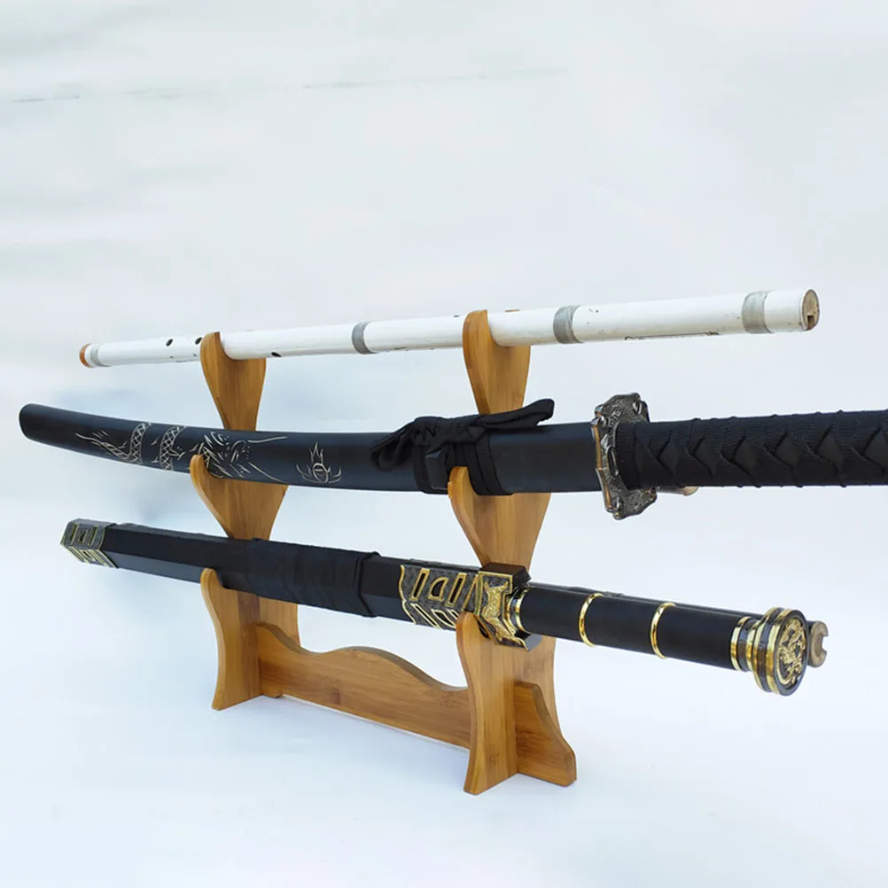 

Storage Holder Nanzhu Musical Instrument Stand Wall Sword Rack Wall-mounted Bamboo Swords