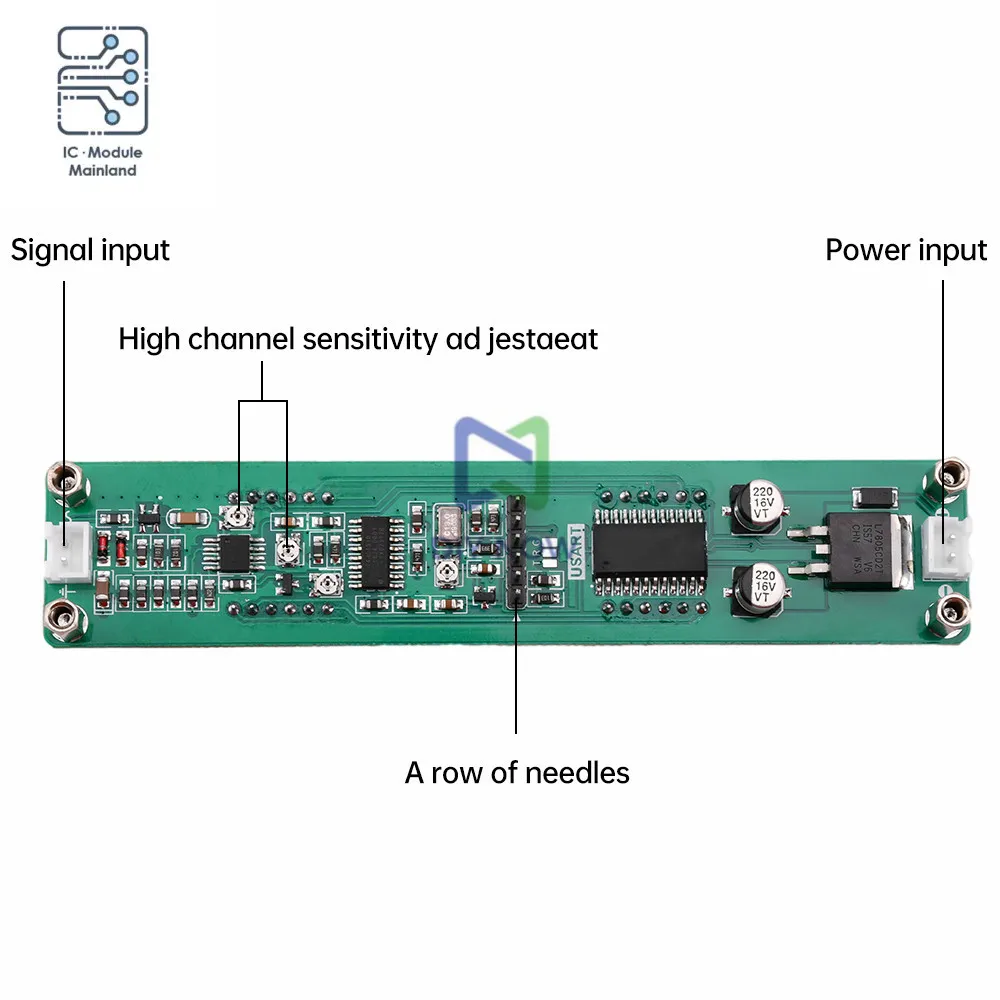 8-bit RF Signal Frequency Counter LED Display Frequency Module Measures 0.1 MHz-1200 MHz to 20 MHz-1.2 GHz Frequency Testing