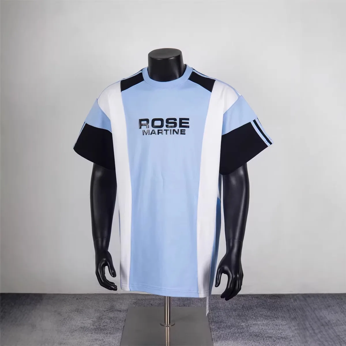 

Martine rose Multi-color printed, multiple pieces stitched, loose hip-hop style, men's and women's short-sleeved, trendy